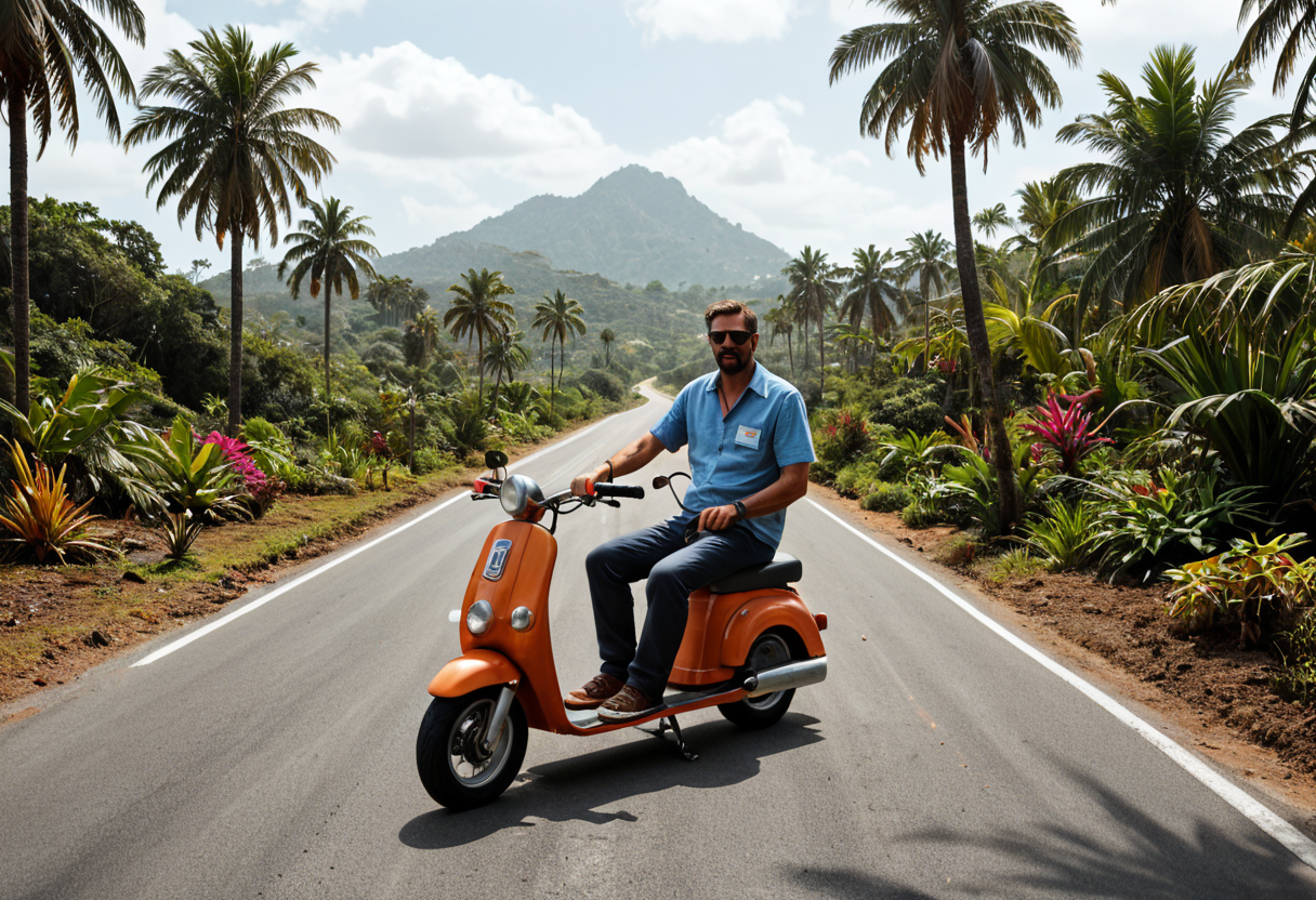 Maxi-scooter electrique haut de gamme a La Reunion