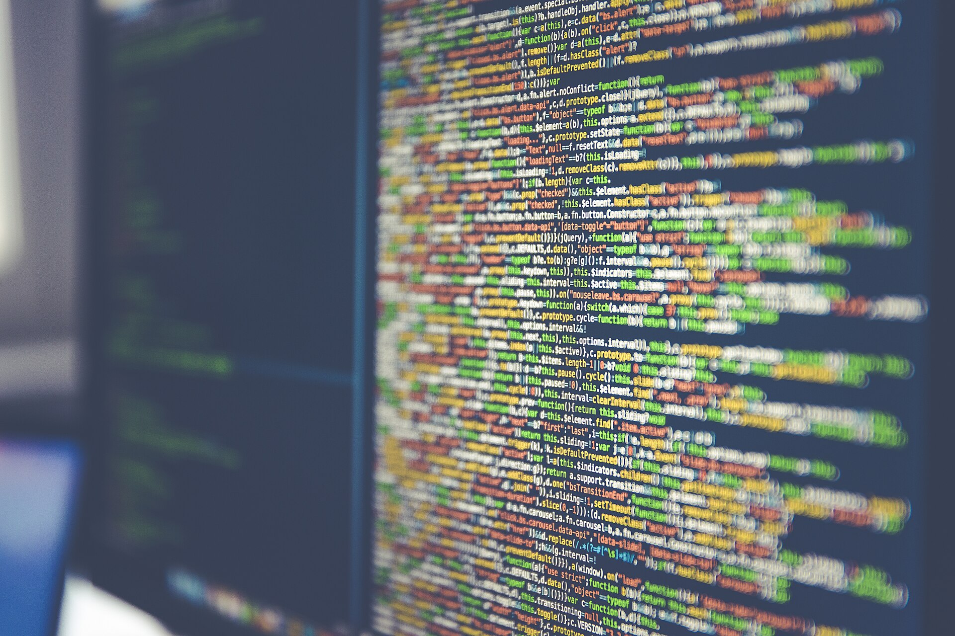 Écran de code informatique