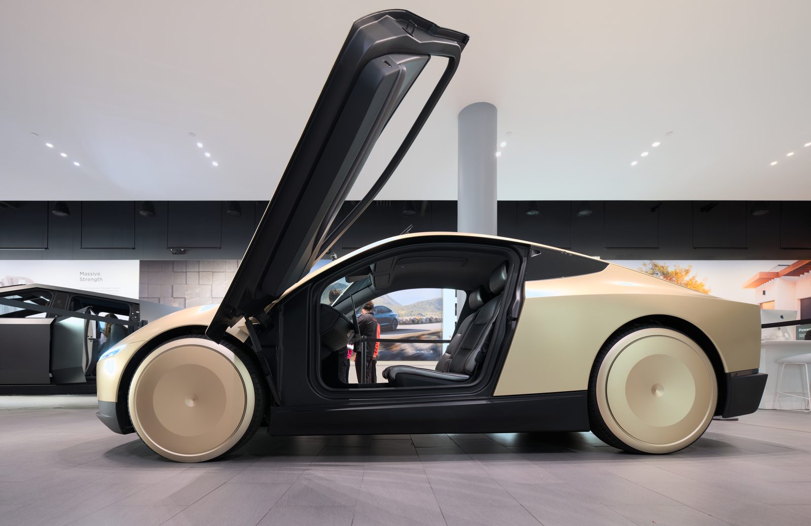 Tesla Cybercab vue laterale