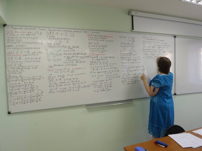 Formules mathématiques au tableau