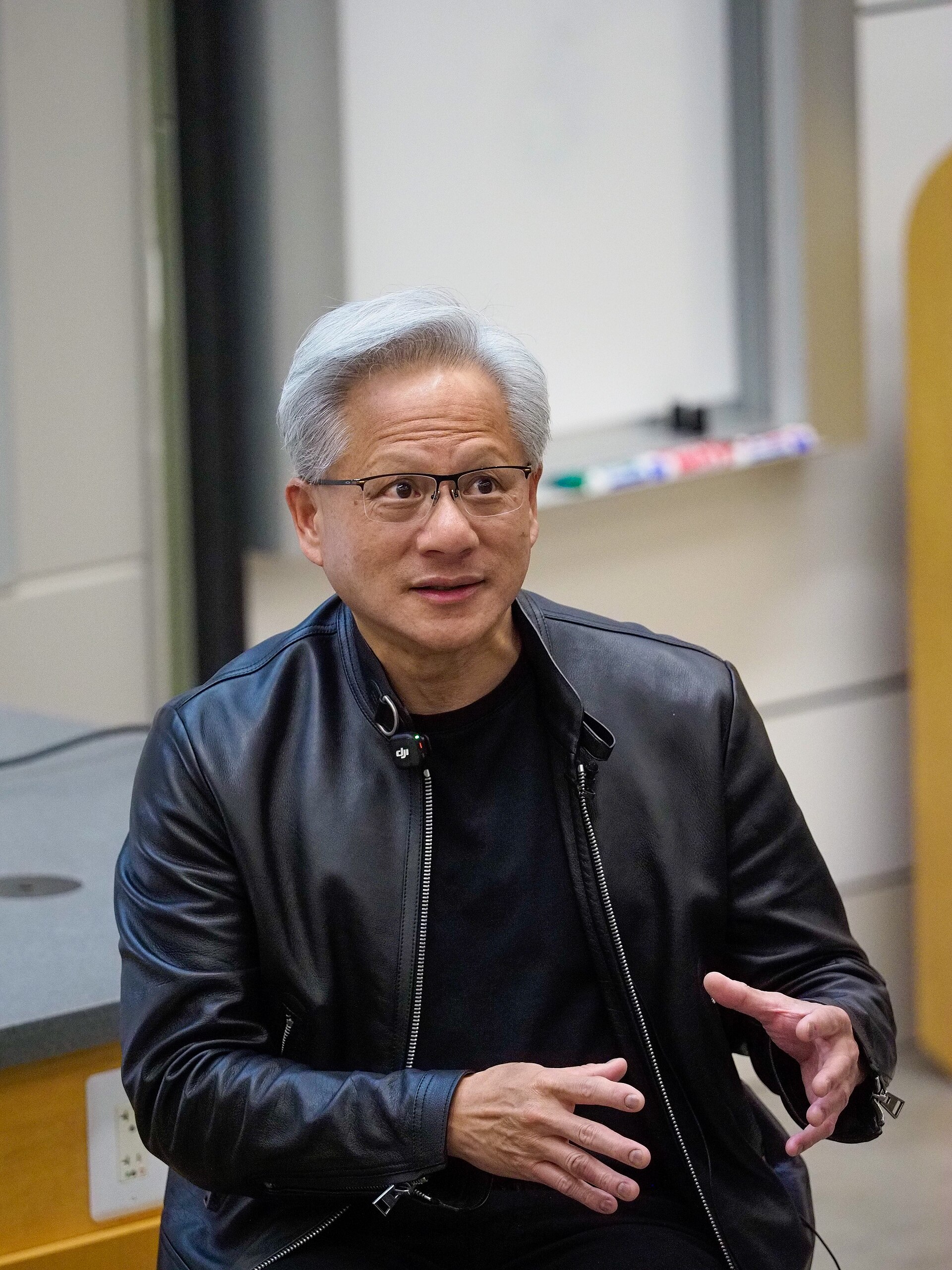 Jensen Huang, dirigeant de Nvidia, à Stanford en avril 2026