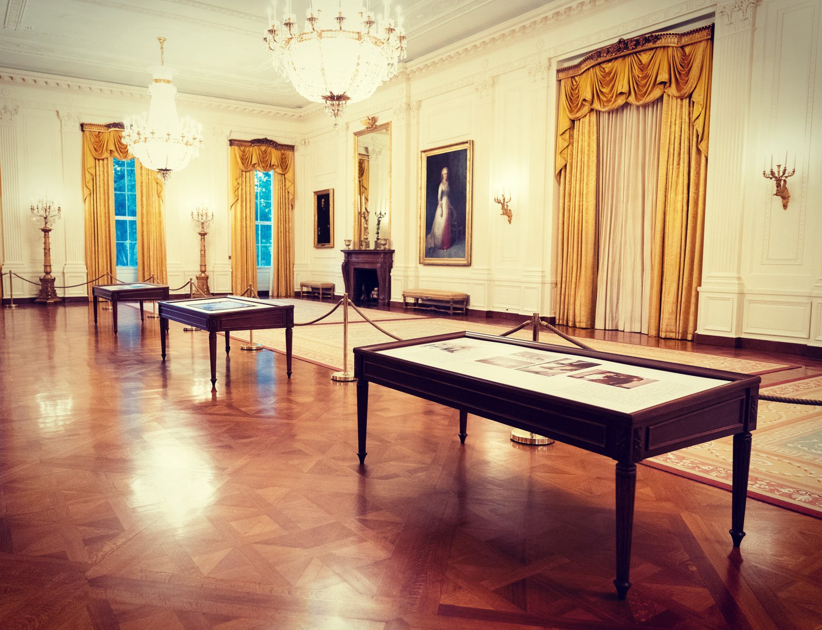 La salle Est (East Room) de la Maison Blanche
