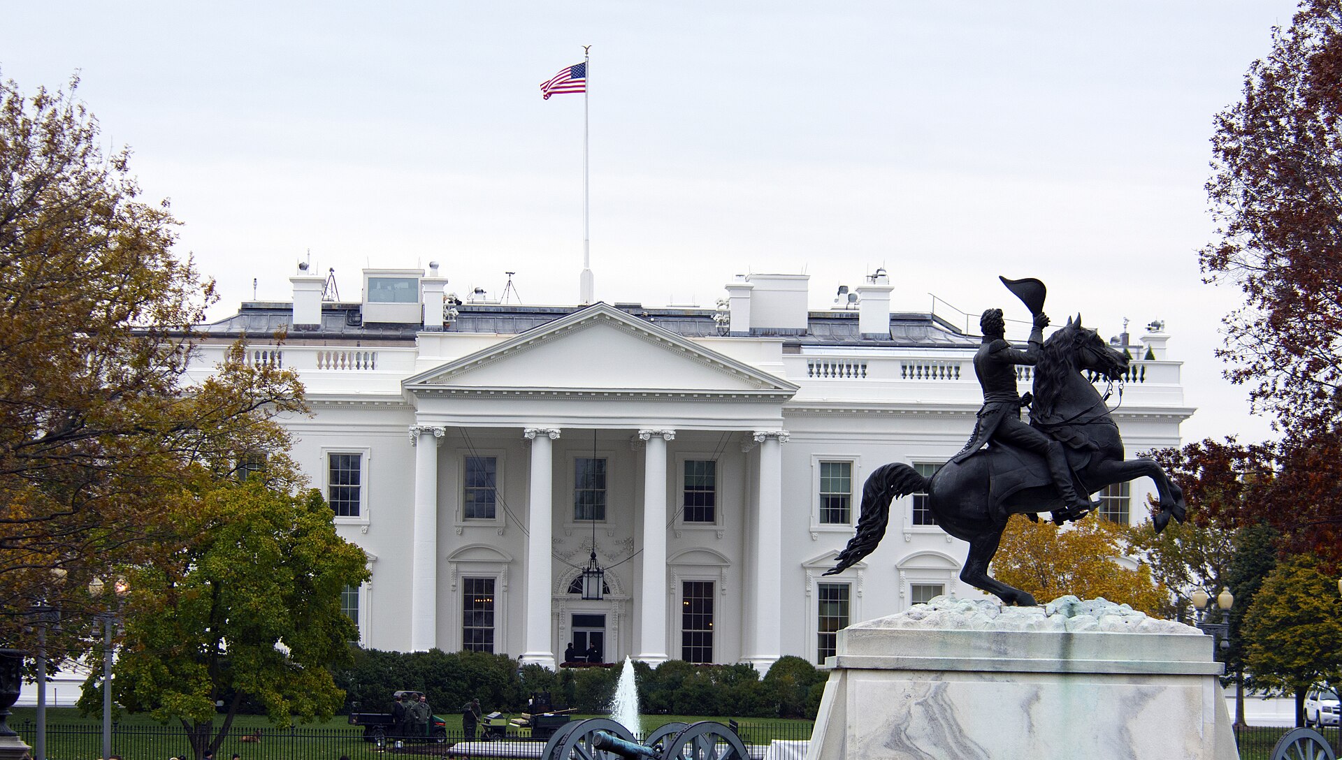 Le portique nord de la Maison Blanche à Washington