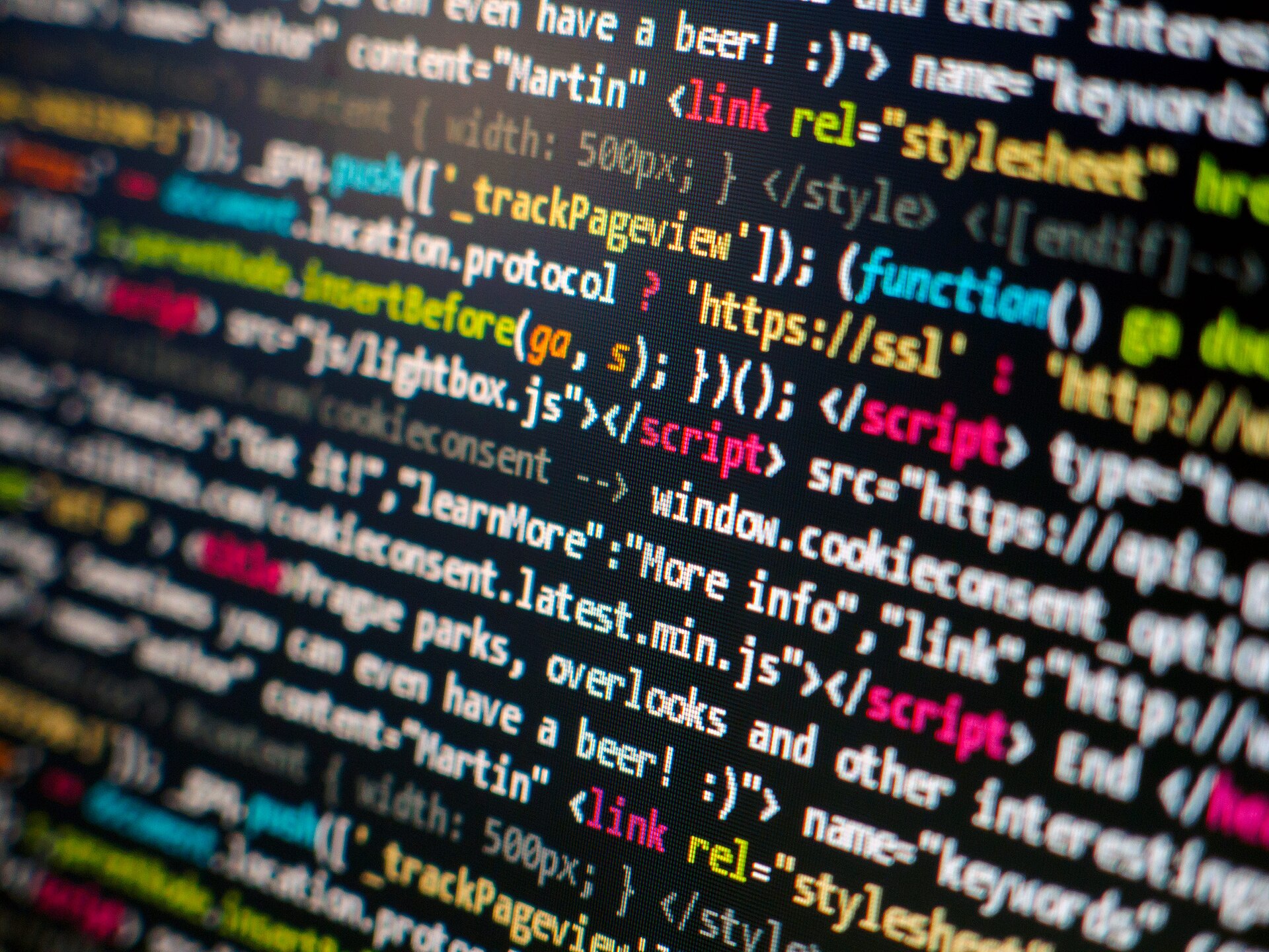 Lignes de code affichées sur un écran d'ordinateur
