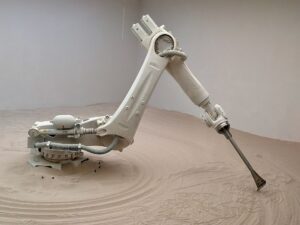 Bras robotique industriel en fonctionnement